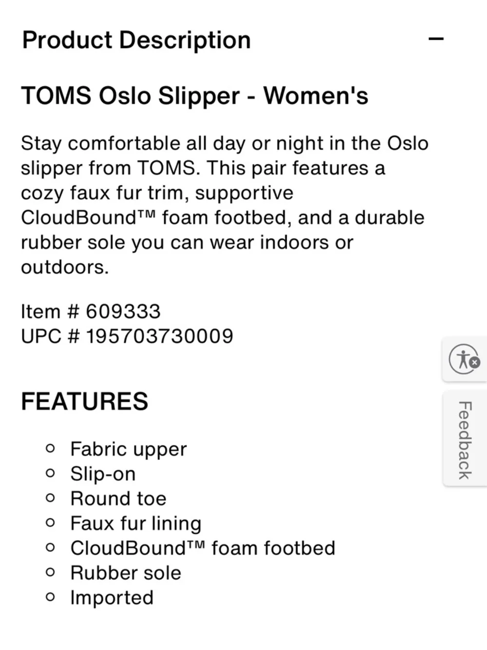 Toms Women's Gray Faux-Fur Cuff Slip-On Slippers - Picture 9 of 10